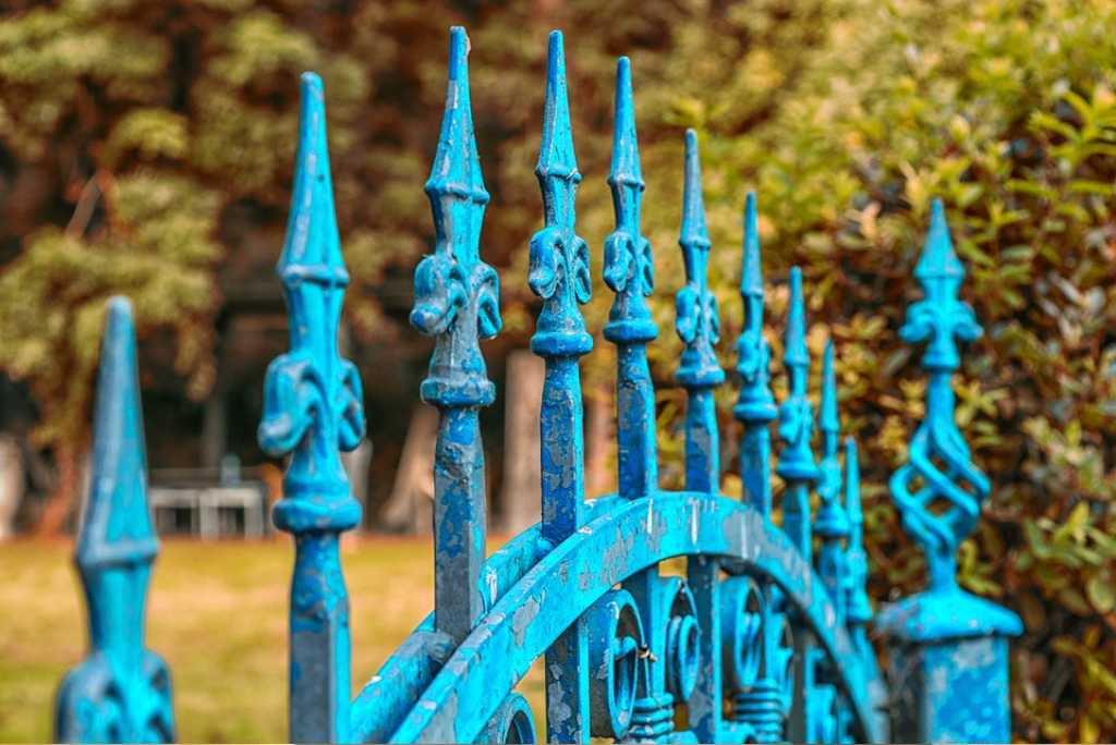 Old Color Blue Fence