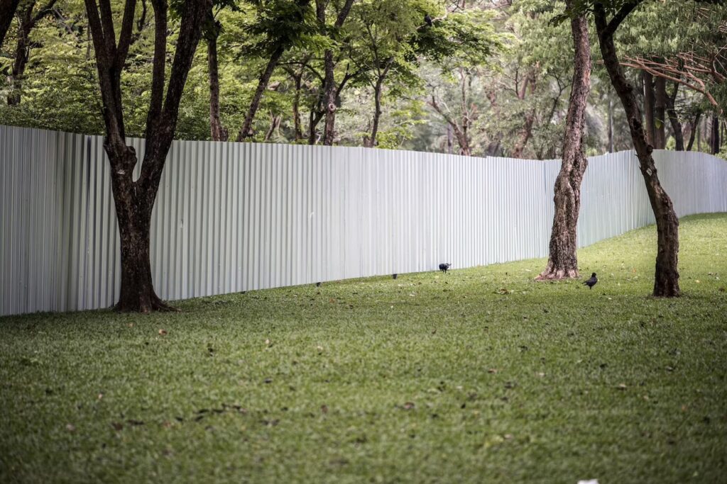 An image of big fence urban park