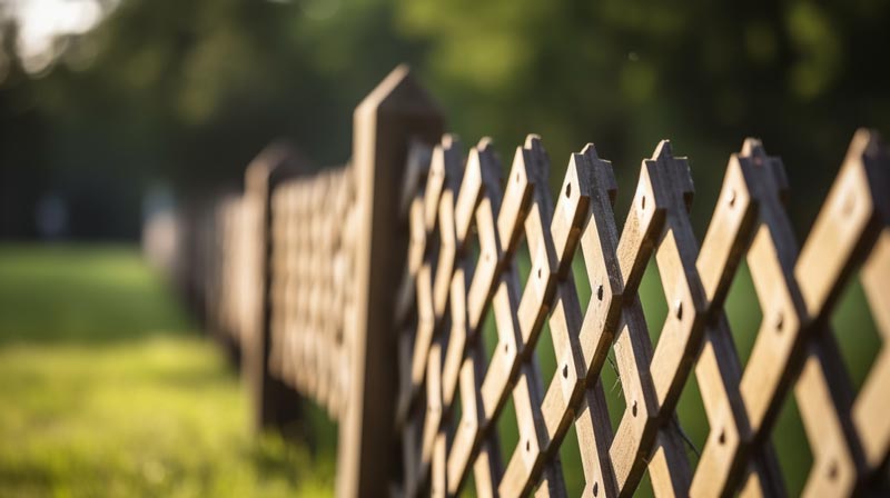 A Close Up Image of a Wooden Fence