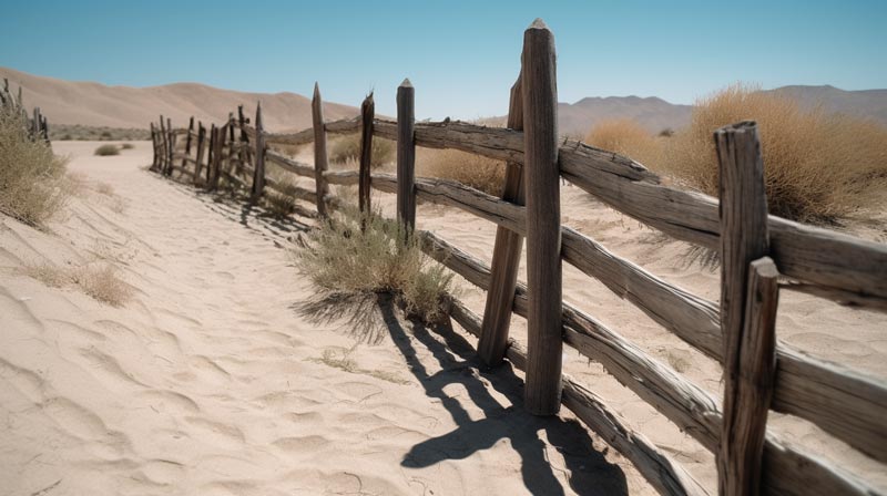 Image of a Fence under rough climate condition