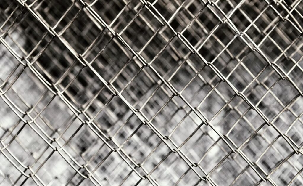 Rough Metallic Chain Link Fence